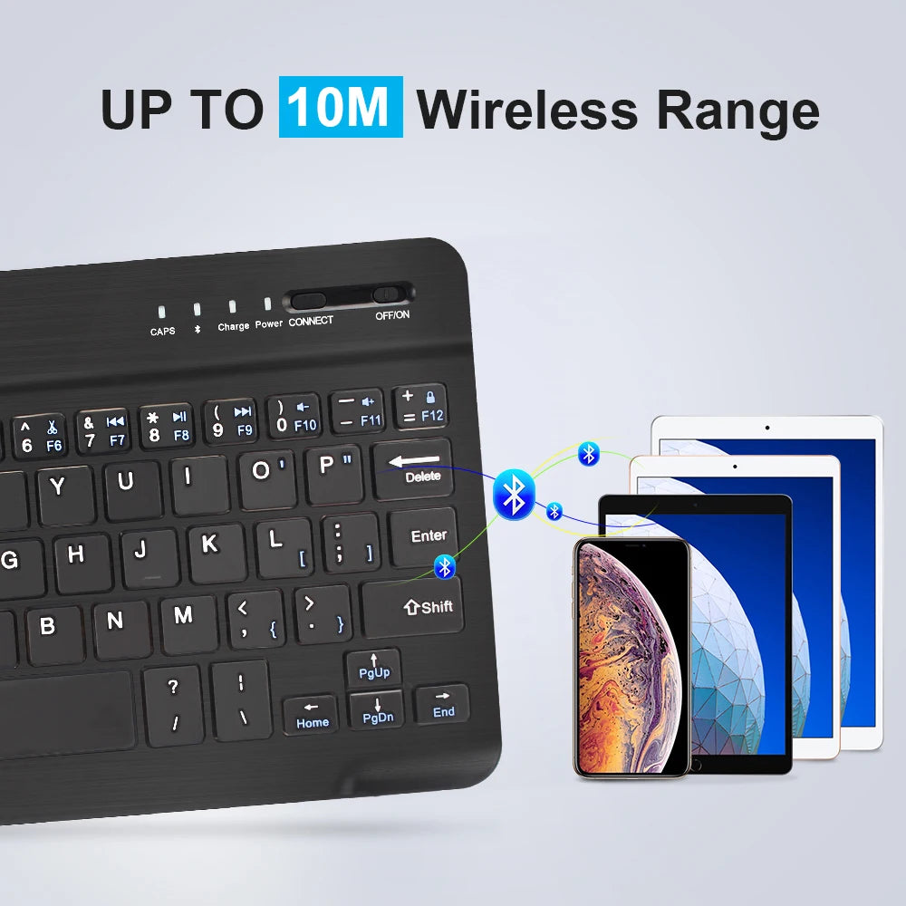 Bluetooth 5.1 Wireless Keyboard Mini Keyboard 200mAh Rechargeable Keyboard Gaming Keyboard for Laptop Tablet Android iOS Windows