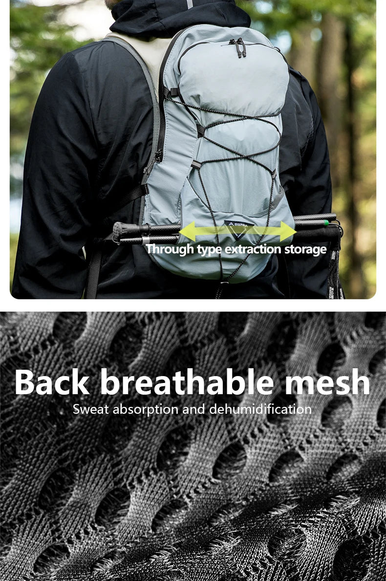 BISINNA 6L sac à dos de course respirant sac tout-terrain ultraléger sac d'hydratation de cyclisme réfléchissant pour cyclisme escalade randonnée