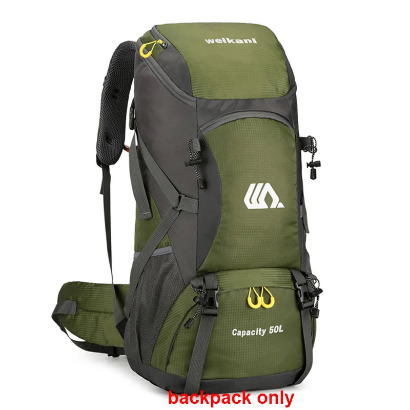 Sac à dos d'escalade en nylon pour homme, sac à dos de camping, sac à dos de randonnée, sports de plein air, canadisme, trekking initié, sac à dos de voyage, 50l