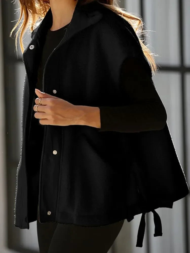 Gilet polaire pelucheux pour femme, surdimensionné, sans manches, Sherpa, chaud, boutonné, vêtements d'extérieur avec poches