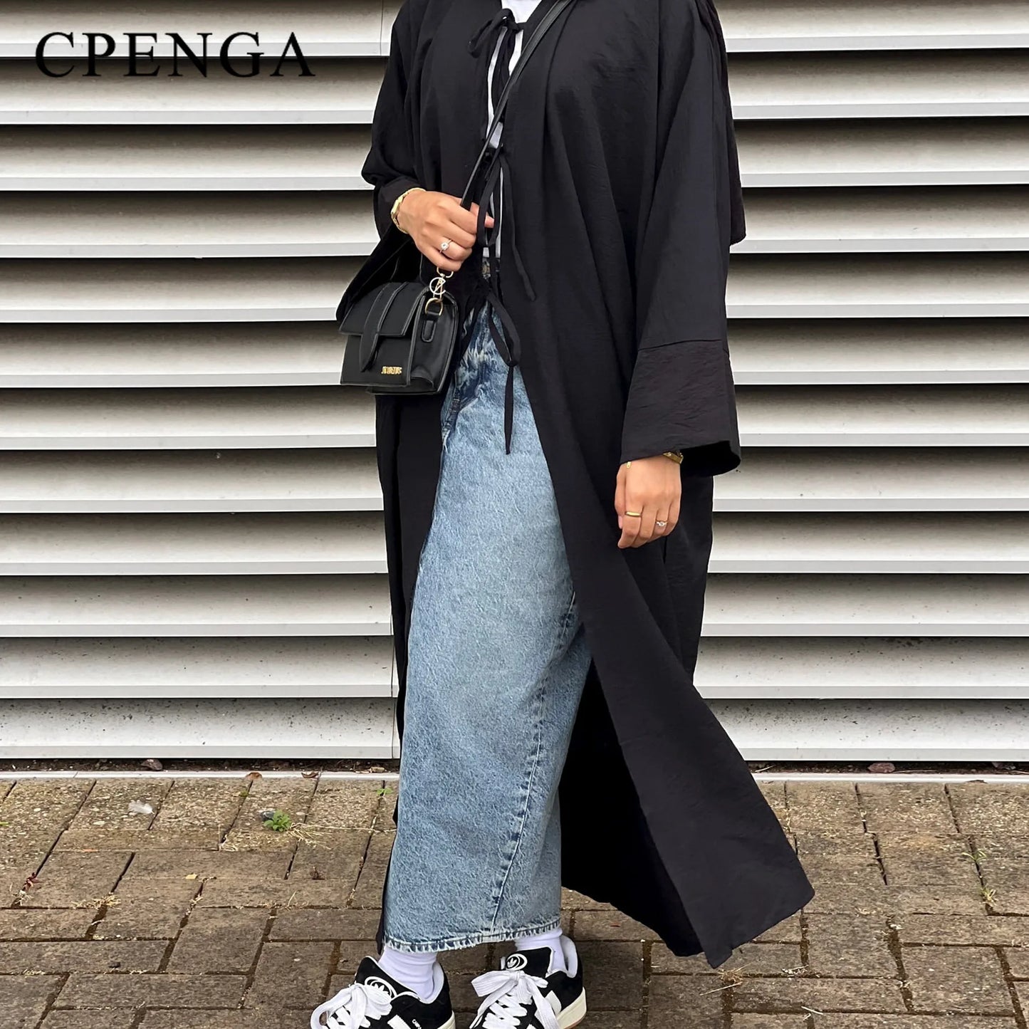 Robe Abaya Ouverte de Luxe pour Femme Musulmane, Cardigan Noir Modeste pour le Ramadan, Arabie Saoudite, Eid Dubaï, Robe de Soirée Islamique, Turquie, Vacances