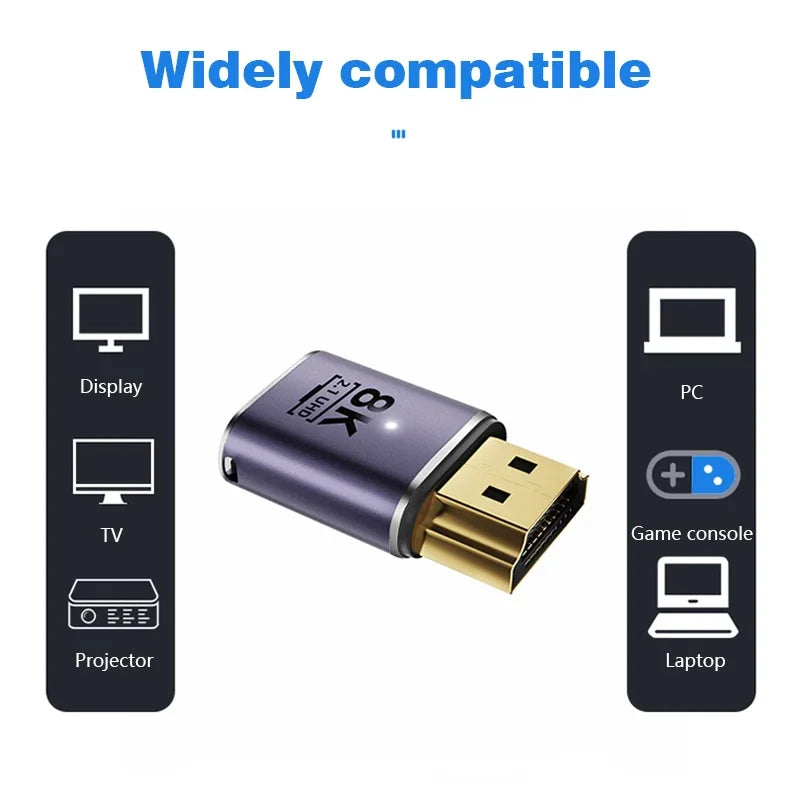 Mini/Micro HDMI to HDMI 2.1 48Gbps 8K60HZ 4K120HZ Converter for Projector HDTV PS4 PS5 Laptop