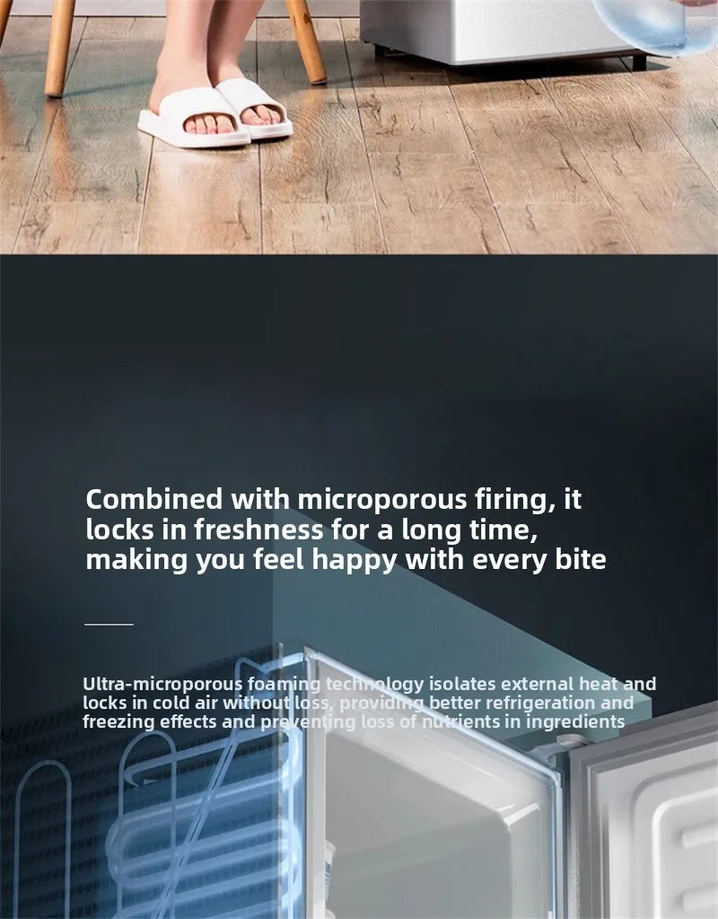 Refrigerador de doble puerta para apartamento de alquiler, pequeño refrigerador doméstico con congeladores profundos, refrigerador de bajo consumo de nivel uno