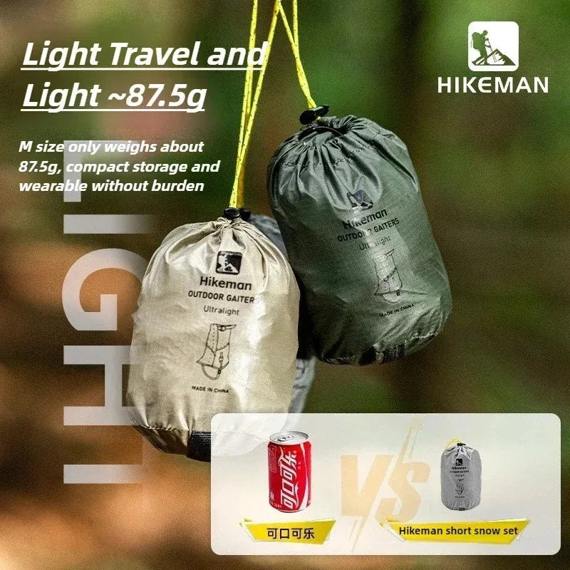 Guêtres de randonnée Dyneema pour l'extérieur, coupe-vent, imperméables, grandes protections de jambes, guêtres de trail pour le camping, le ski, la randonnée et le trekking dans le désert