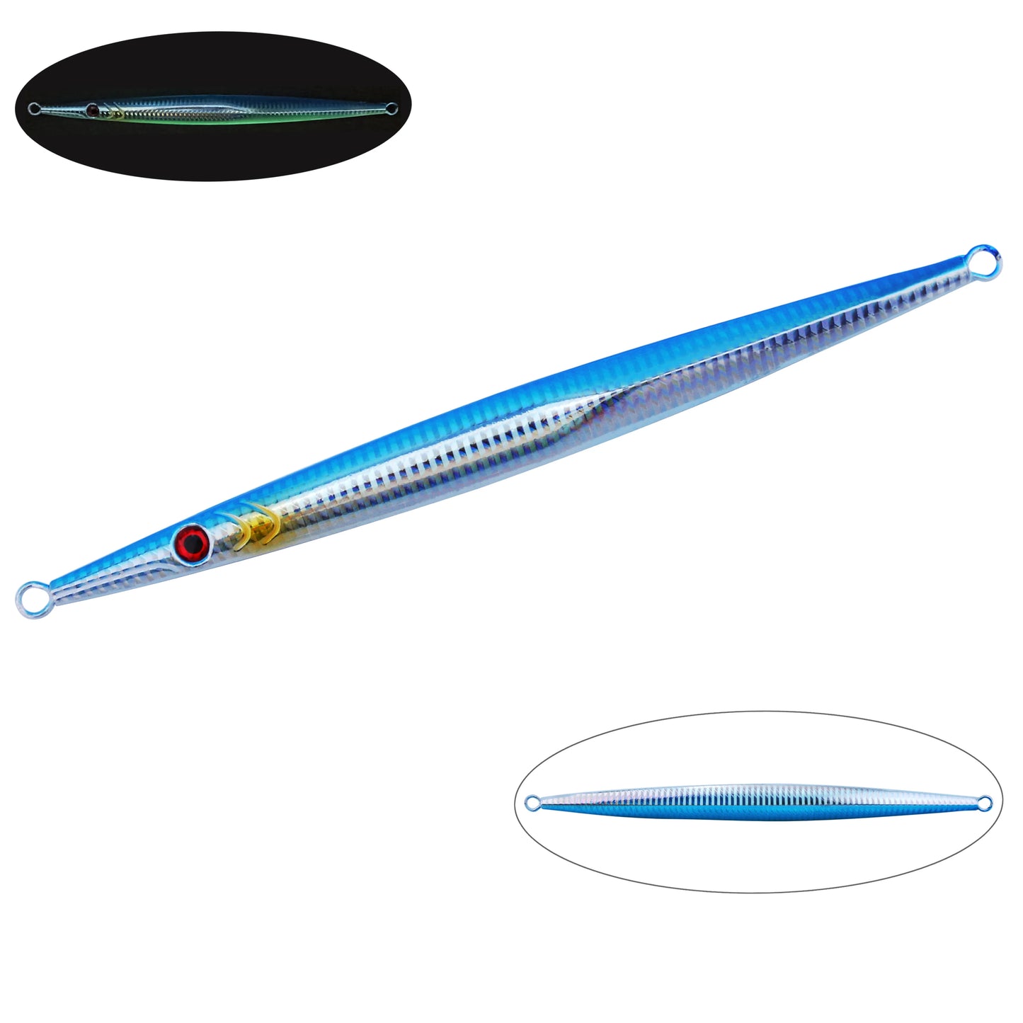 1PC Leurre de pêche à la jigging en métal, appât dur à descente rapide, 60/80/100/200/250/300G, lancer en eau salée, rivage, pour thon, bar