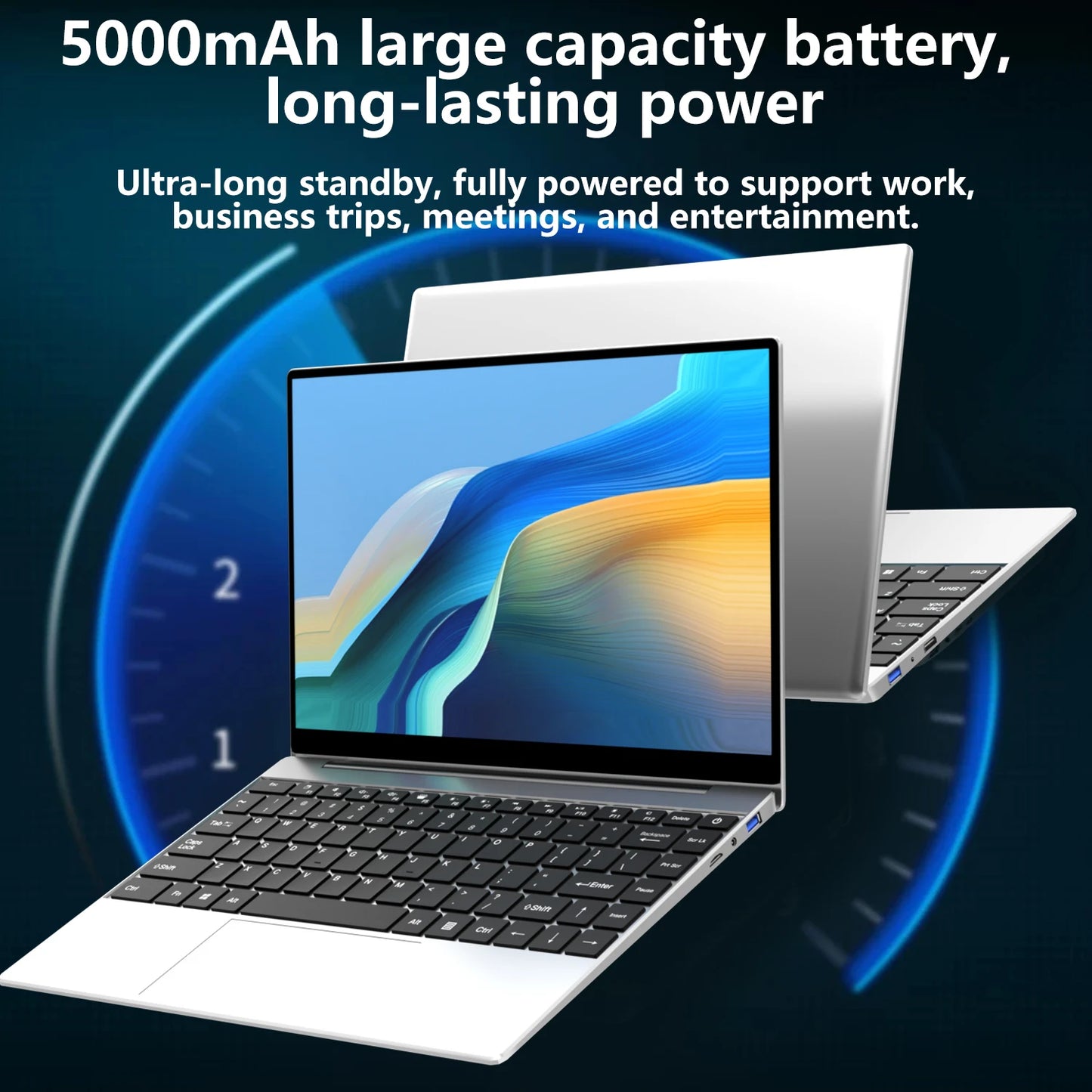 Ordinateur portable NAIWO 2026 14,1 pouces ultra-fin Windows 11 16 Go 2 To SSD PC Gamer Intel 4405U Écran 1920*1080 pour le bureau et les études