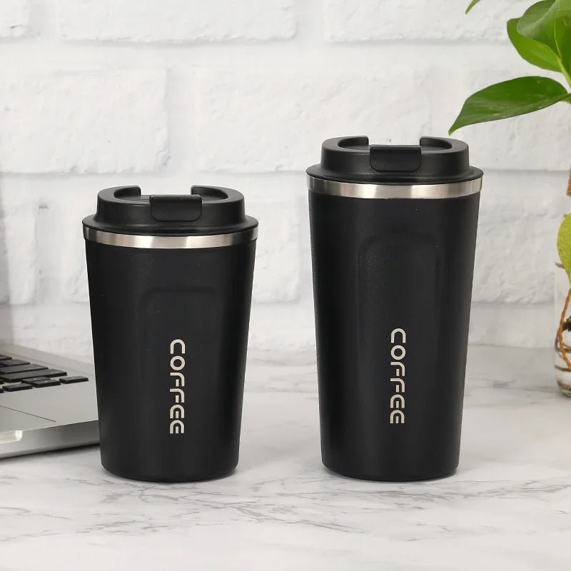 Tasse à café de voyage en acier inoxydable, tasse thermique anti-fuite, bouteille Thermos, thé, café, flacon sous vide, tasses isolées, 380/510ML