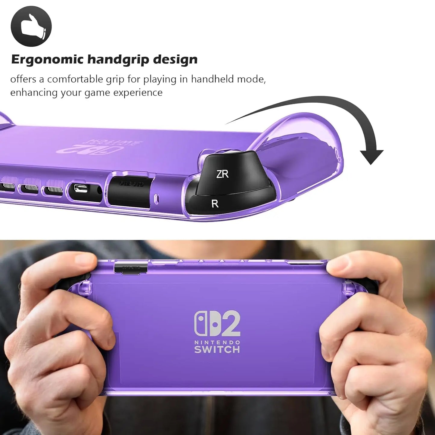 Étui de protection pour console portable 2025 — housse TPU, anti-rayures, absorption des chocs, poignée ergonomique