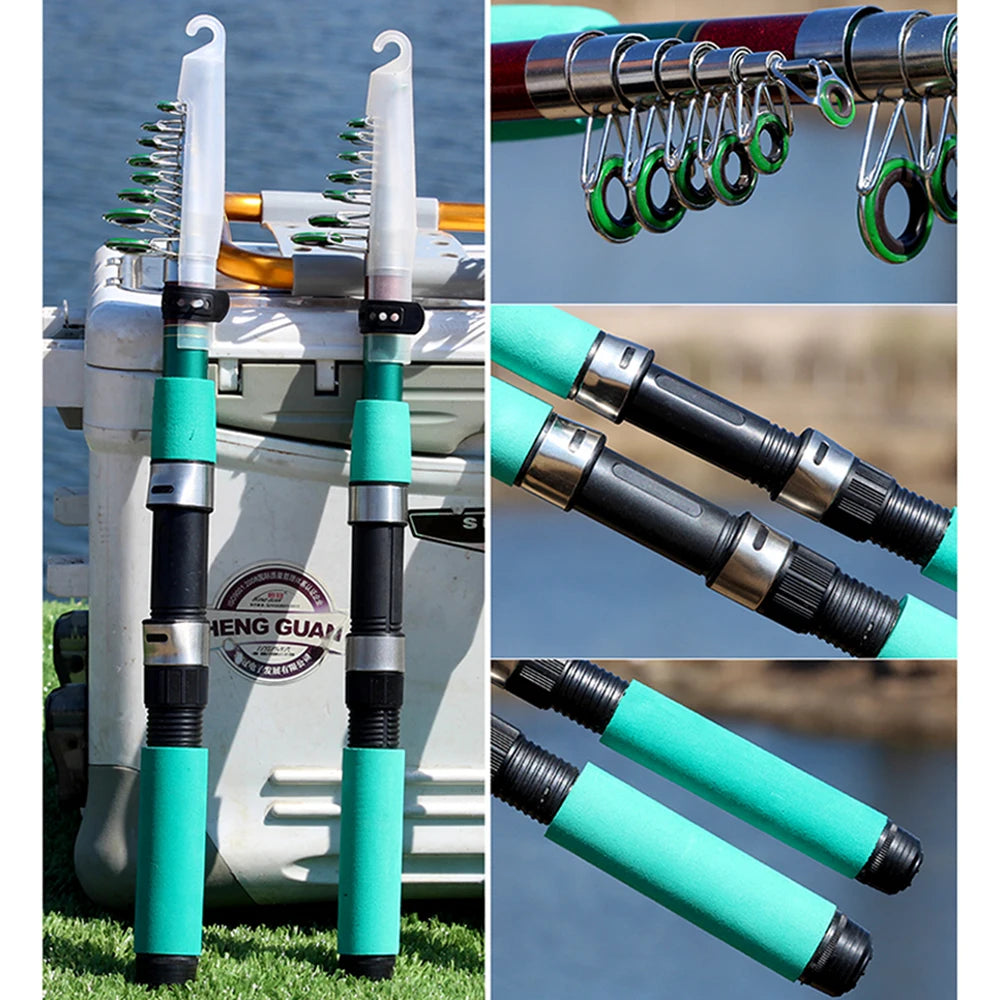 Mini Canne à Pêche Télescopique Portable 1.8m à 3.6m — Voyage & Pêche en Mer