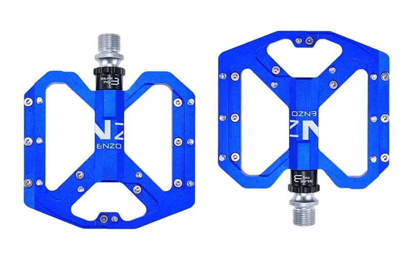 Pedales de ciclismo de montaña ENZO ultraligeras de plataforma, pedales de bicicleta de montaña CNC de aleación de aluminio sellados de 3 rodamientos antideslizantes, piezas de bicicleta