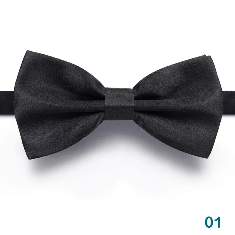 1 pieza pajarita para hombre, pajarita negra para boda, corbata de lazo ajustable, pajarita clásica, corbata de mariposa, corbata doble para adulto, regalo de negocios