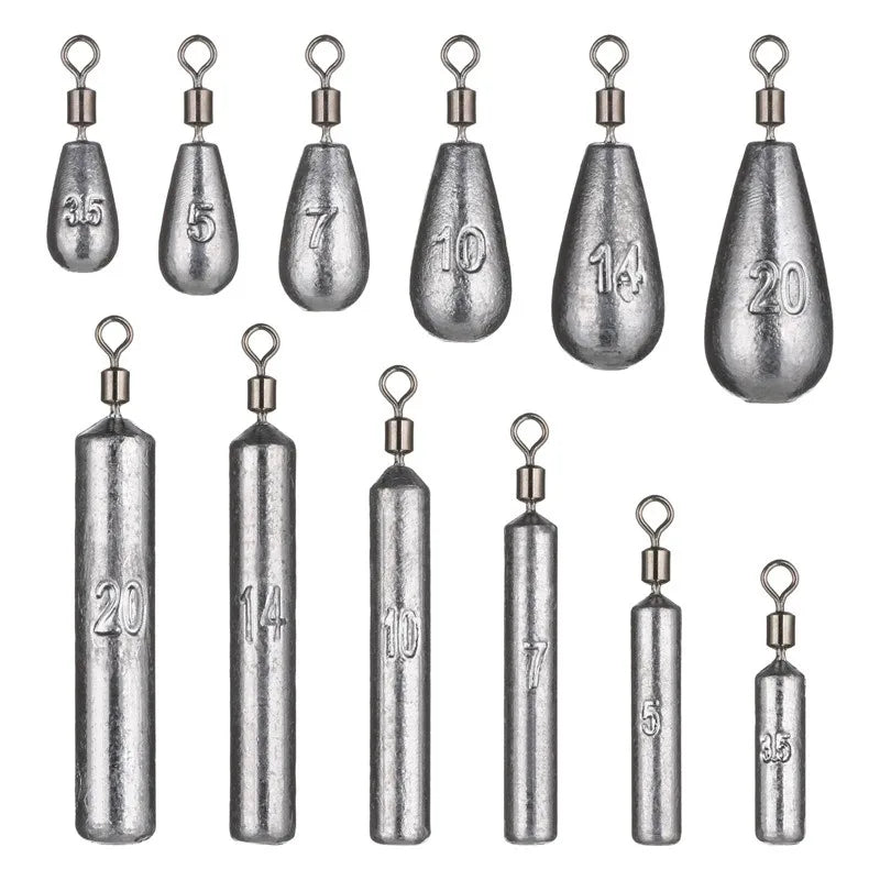 Poids en forme de goutte d'eau pour la pêche à la carpe, accessoire pour appât, 3.5g, 5g, 7g, 10g, 14g, 20g, lot de 5 pièces