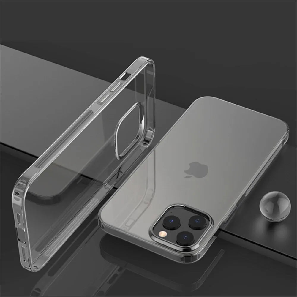 Coque transparente Non jaunissante pour iPhone 16 15 14 Plus 13 Pro Max 16e 12 11 12Pro 14Pro 13Pro SE 2020, housse de téléphone