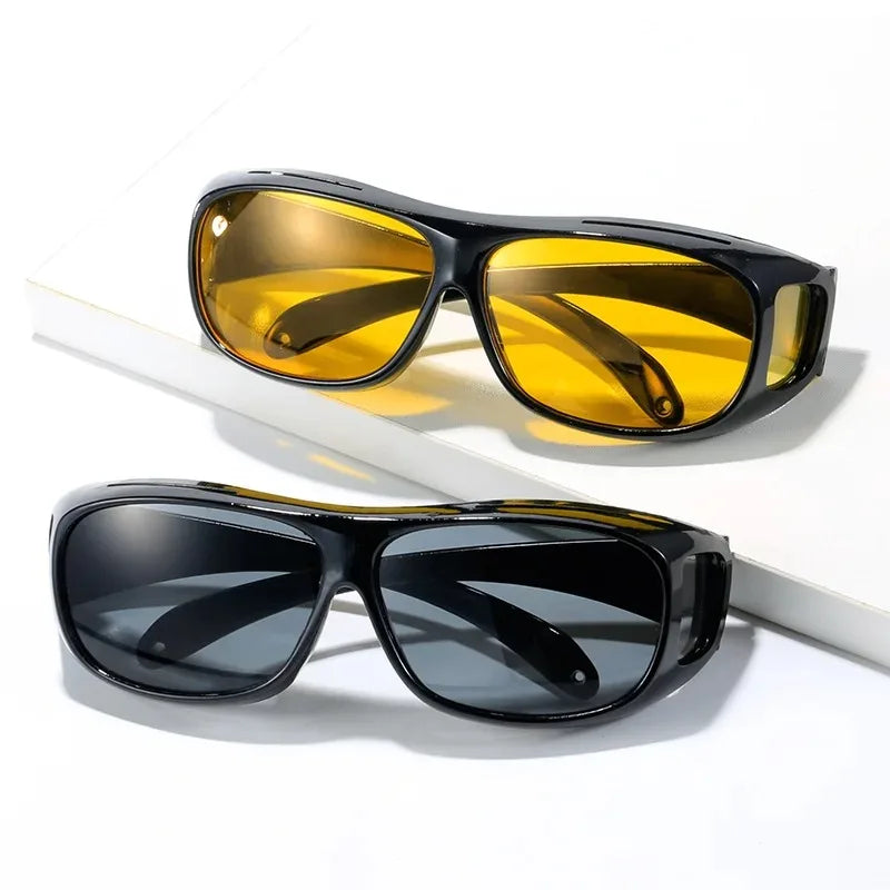 Lunettes de Vision Nocturne Conduite Nuit — Protection UV Unisexe Cadeau