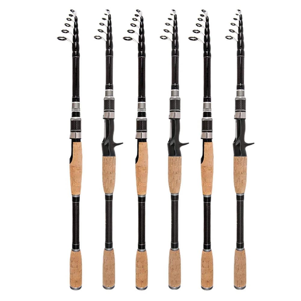 1.8M 2.1M 2.4M 2.7M 3.0M canne à pêche télescopique au leurre canne à pêche coulée canne à filature canne de voyage canne à pêche ultralégère