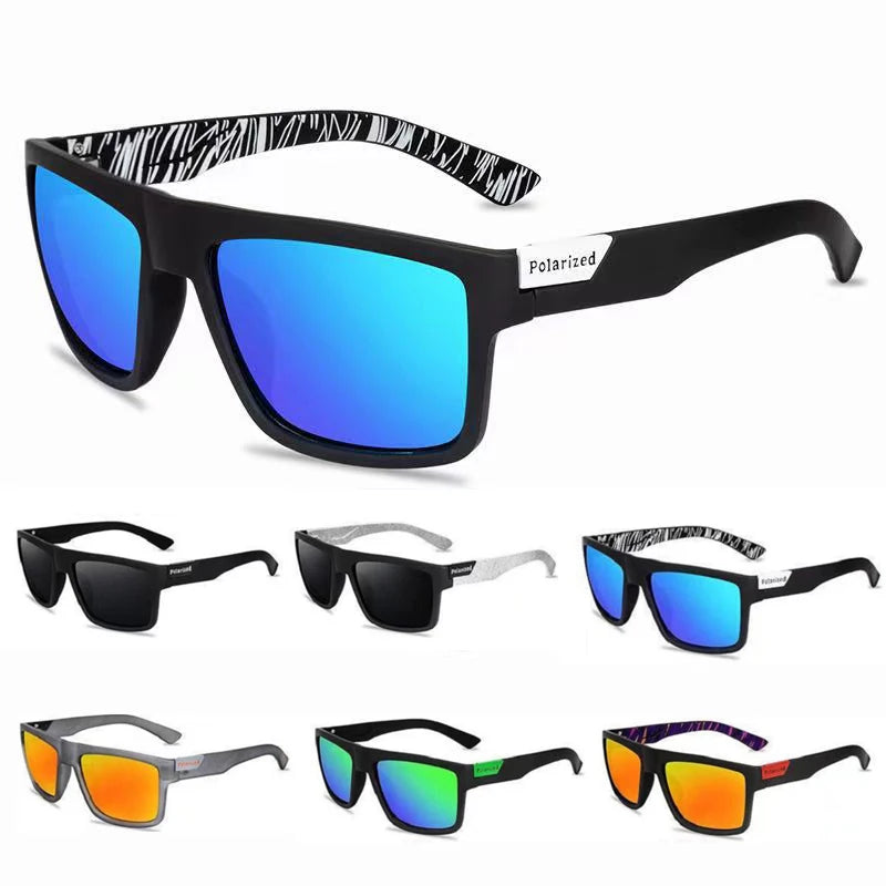 Lunettes de soleil polarisées pour hommes — carrées, vintage, conduite, escalade, sport, cadeau Noël