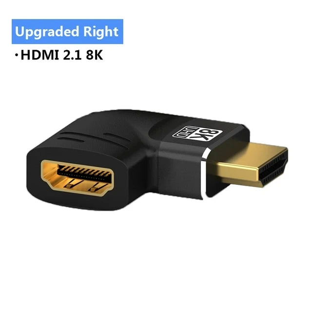 Adaptateur HDMI 2.1 8K — 90/270 degrés, mâle à femelle, 8K60Hz, 4K120Hz, 48Gbps, HDTV, PC