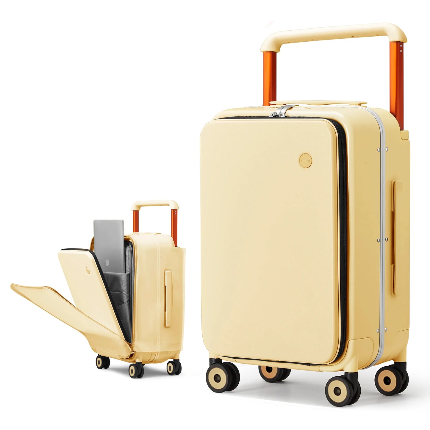 Valise Cabine 20 Pouces Cadre Aluminium — Large Poignée Bagage à Main Voyage
