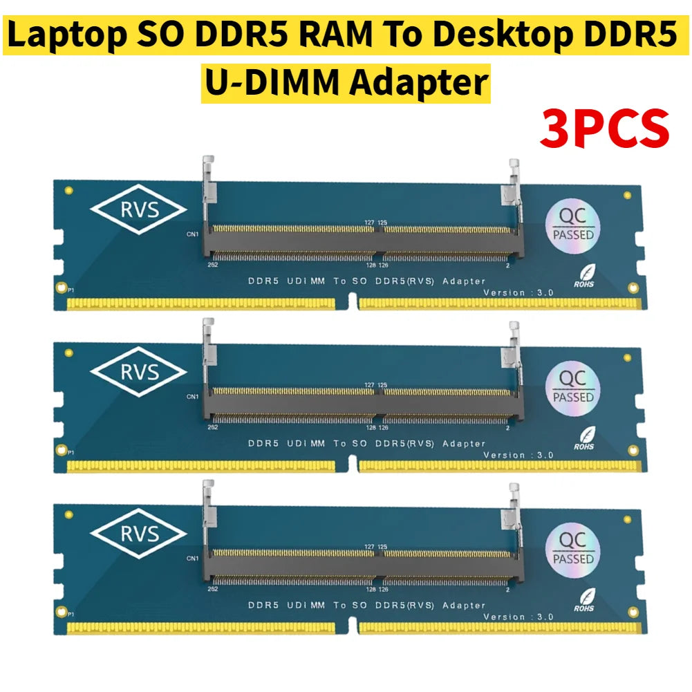 Ordinateur portable SO DDR5 RAM vers ordinateur de bureau DDR5 U-DIMM adaptateur DDR5 convertisseur de carte mémoire DDR3 DDR4 ordinateur portable vers ordinateur de bureau SO-DIMM vers carte DIMM