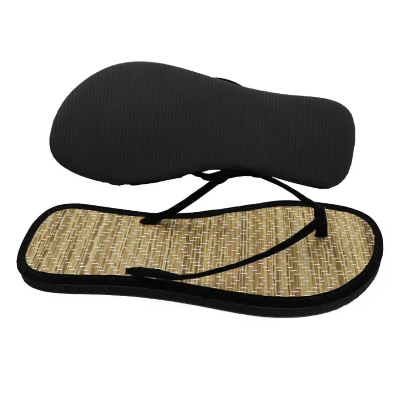 Retro Summer Slippers for Women, Casual Flip-Flops, Flat Beach Sandals, Open Parker Shoes