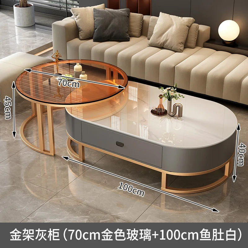 Tables basses extensibles rondes modernes — minimalistes, design livre, meubles salon