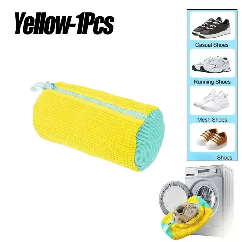 Sacs à linge, sac pour Machine à laver les chaussures, avec fermeture éclair, avec riche peluches à l'intérieur, parfait pour les baskets et les chaussures décontractées