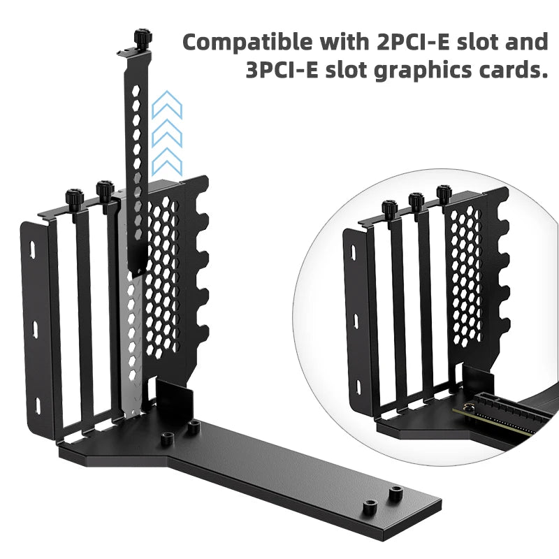 PCIE 3.0 4.0x16 Kit de Support de GPU Vertical universel Riser ATX Matx boîtier VGA carte graphique Support de direction Support