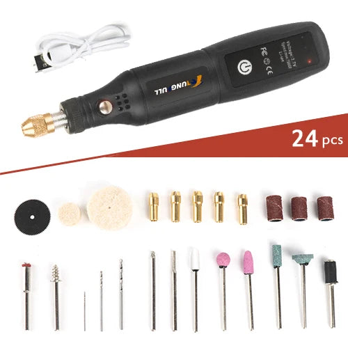 Minitaladro eléctrico USB, bolígrafo de grabado inalámbrico, recargable, herramientas Dremel, herramienta rotativa, taladro de mano inalámbrico, minipulidora