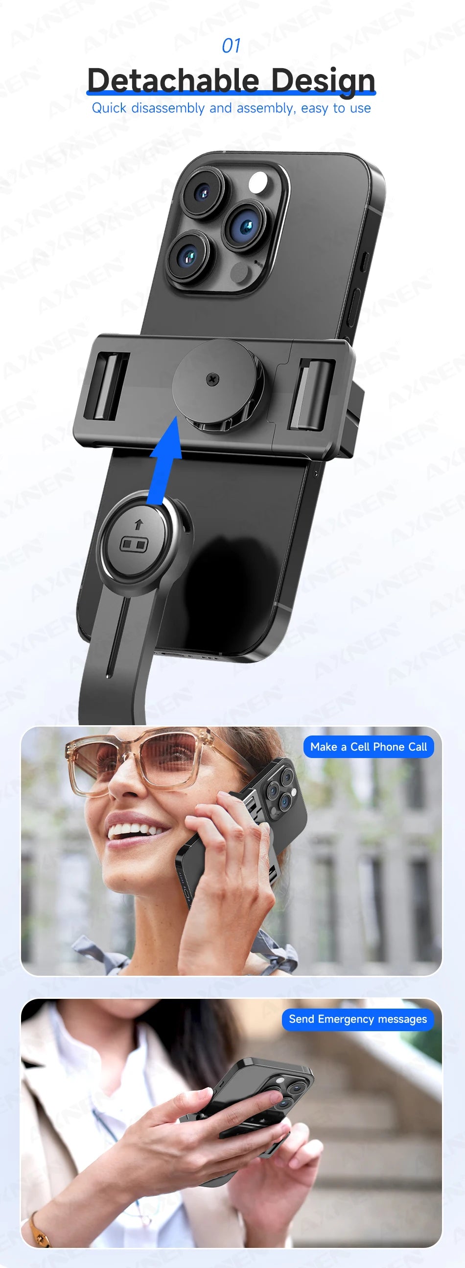 Trépied perche à selfie Bluetooth — support bureau, téléphone, obturateur télécommande sans fil, lumière de remplissage