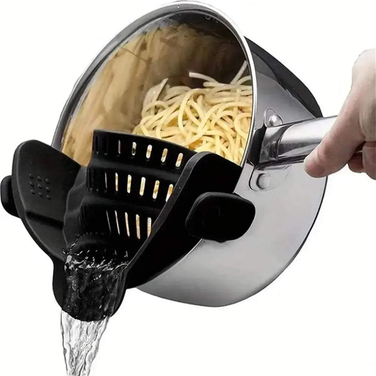 Passoire à clipser en silicone réglable, casseroles et bols, déterminer la proximité, liner pour nouilles et pâtes, 1PC