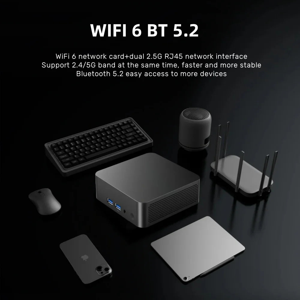 Mini PC Intel Core i9-10980HK / N150 Windows 11 — 16/32 Go RAM, SSD 256Goà 2To, WiFi 6, 4K