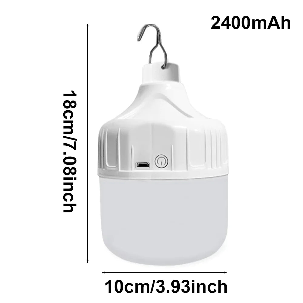 Lampe LED suspendue Portable, Rechargeable par USB, haute luminosité, étanche, pour l'extérieur, le Camping, la pêche, éclairage nocturne d'urgence