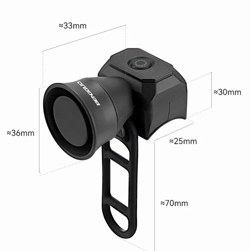 Klaxon de vélo électrique 130db klaxon de vélo fort pour adultes enfants VTT/Scooter/Ebike cloches de vélo électroniques étanches