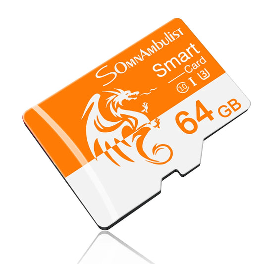 SomnAmbulist-Tarjeta de memoria de alta velocidad para grabadora de vigilancia de audio, importador, mini tarjeta TF, 64 GB, C10, U3, A1