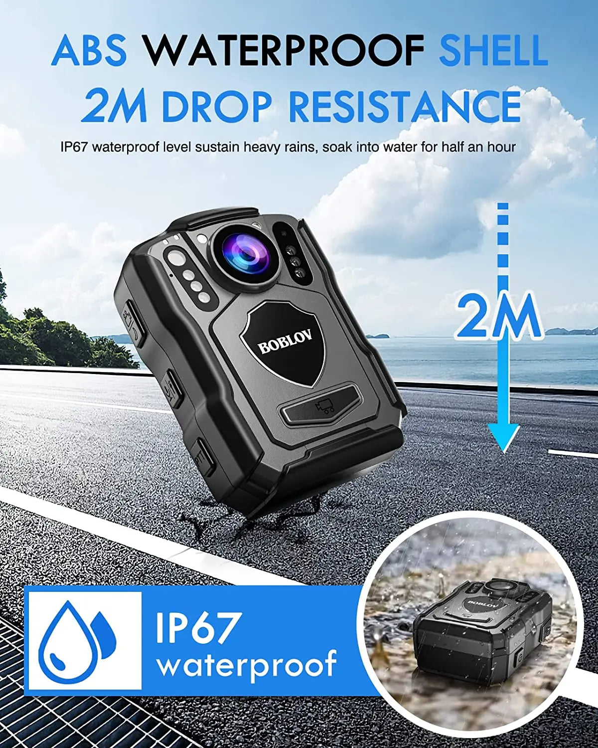 Caméra de Surveillance GPS Vision Nocturne IP67 — 128 Go Batterie 4200 mAh