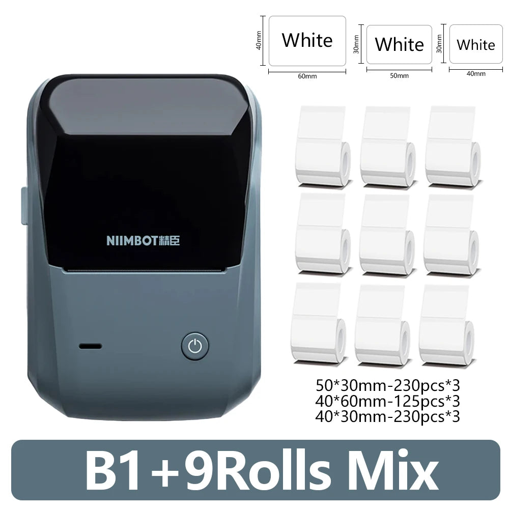 Niimbot B1 Mini impresora térmica portátil autoadhesiva etiquetadora de bolsillo impresora de etiquetas Bluetooth Niimbot B1