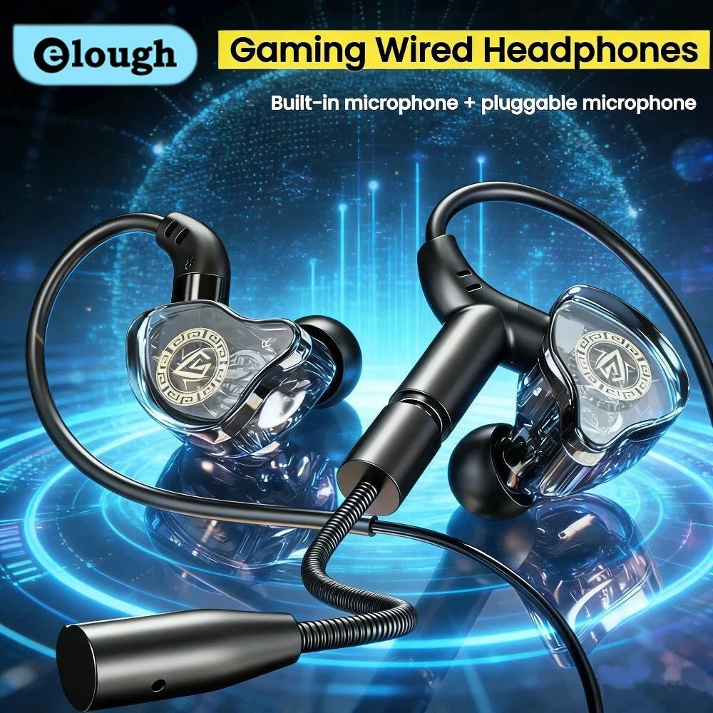Casque gaming filaire avec micro — compatible téléphone, tablette, ordinateur portable