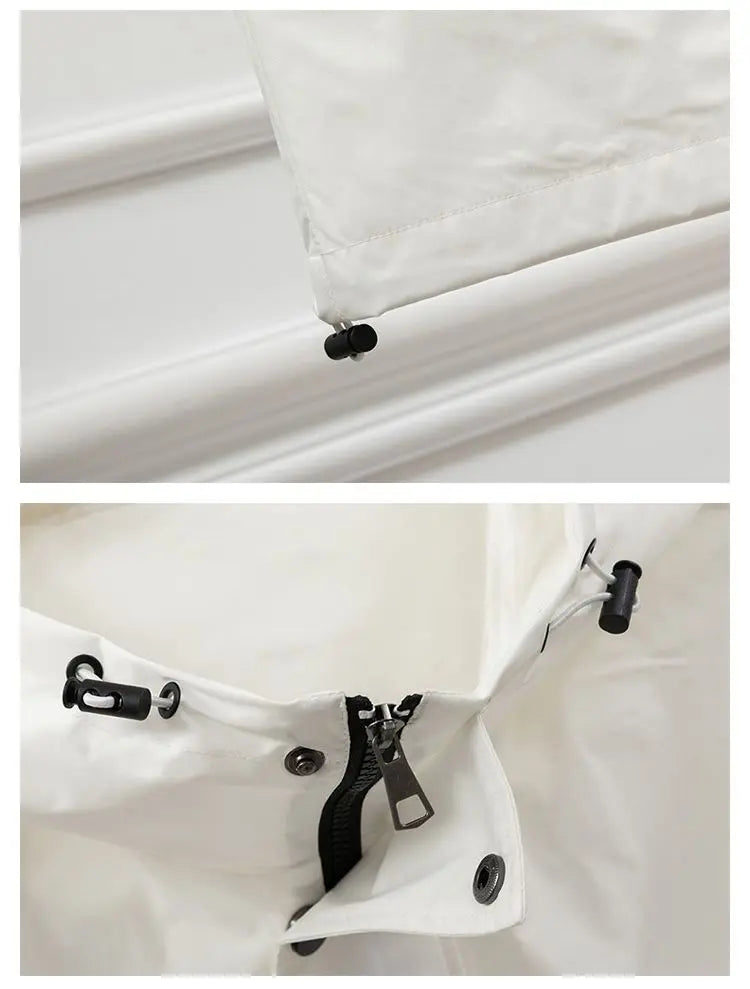 Gilet utilitaire sans manches à capuche gris clair pour femmes, fermeture éclair sur le devant, cordon de serrage, poche à la taille, Gilet superposé décontracté pour l'extérieur