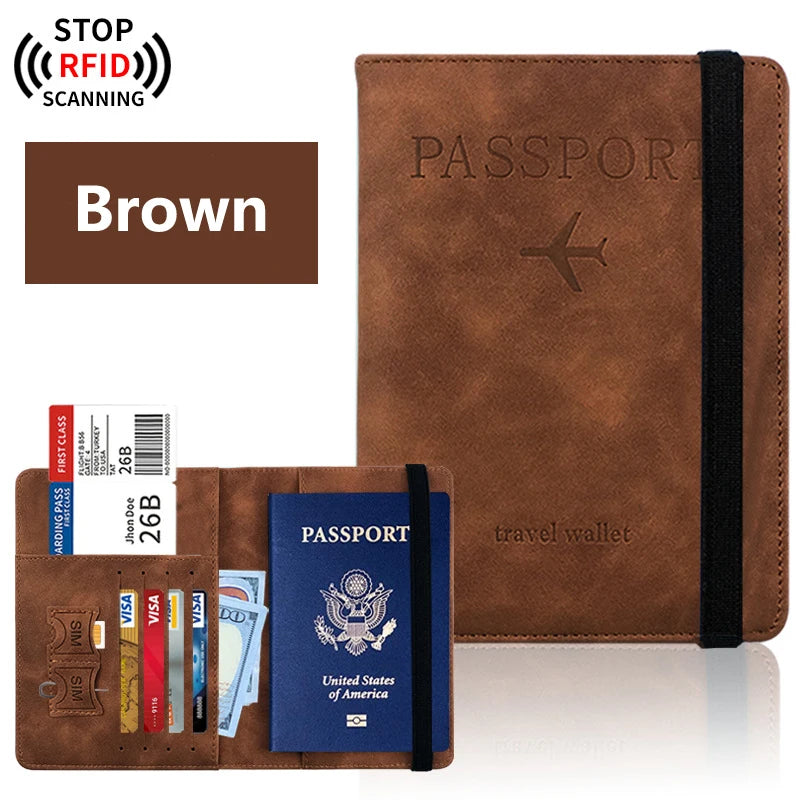 Porte-Passeport Voyage — Étui Portefeuille Accessoires Voyage Homme Femme
