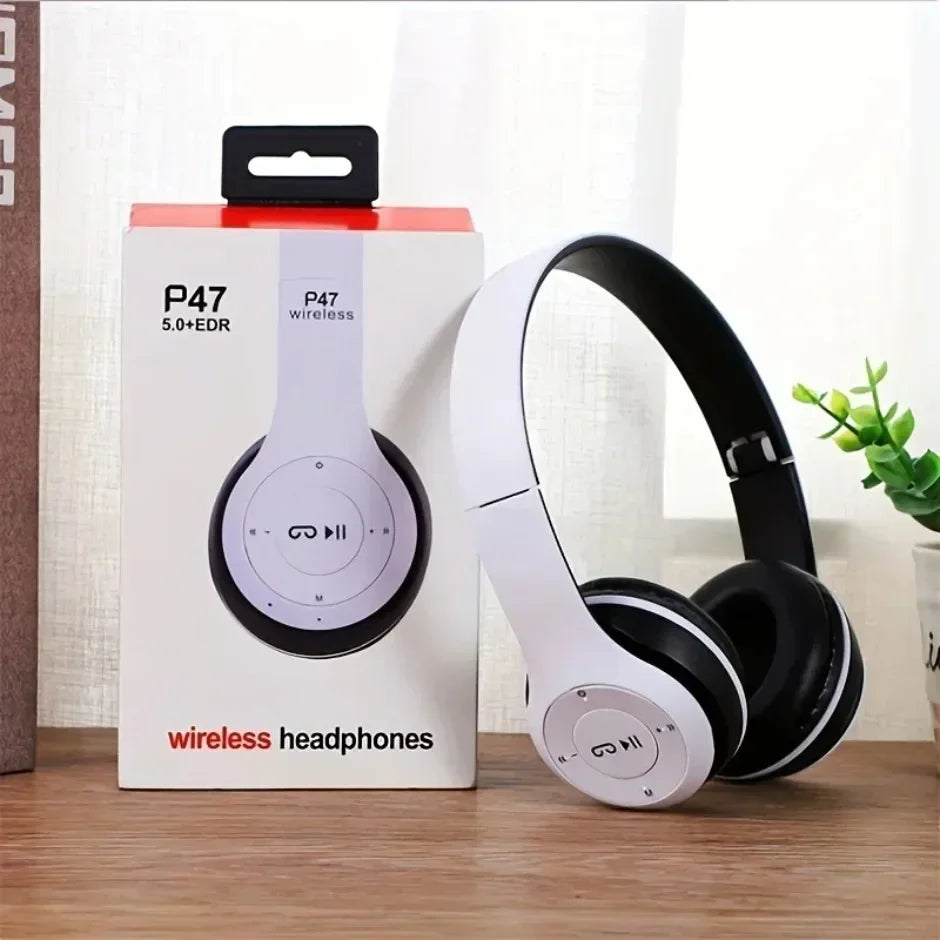Auriculares inalámbricos Bluetooth 5.0, portátiles y plegables, multifuncionales, para conexión Bluetooth, tarjeta TF, conexión por cable