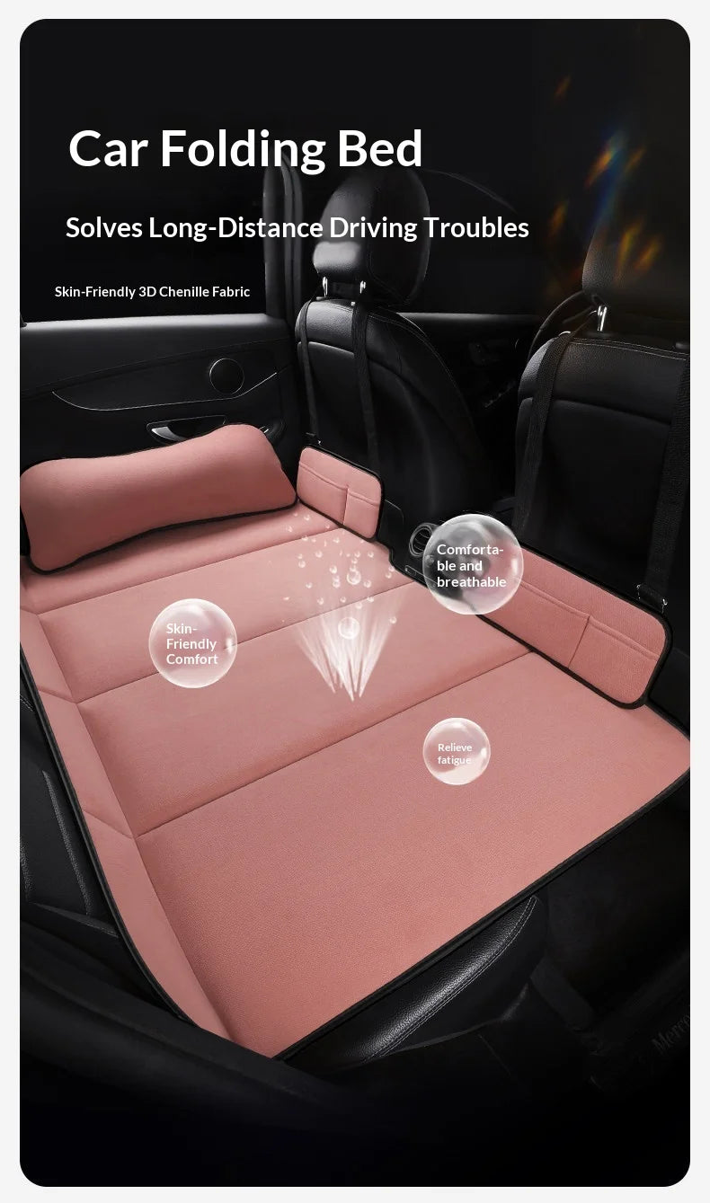 Matelas de voiture, lit de voyage, matelas pneumatique portable, siège arrière, camping, voyage en voiture, convient aux SUV, berlines, camions, pompe électrique, camping, coche