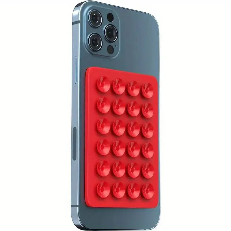 Support de téléphone à ventouse en silicone, support mural, carré, antidérapant, simple face, autocollant arrière, polymères, multifonctionnel