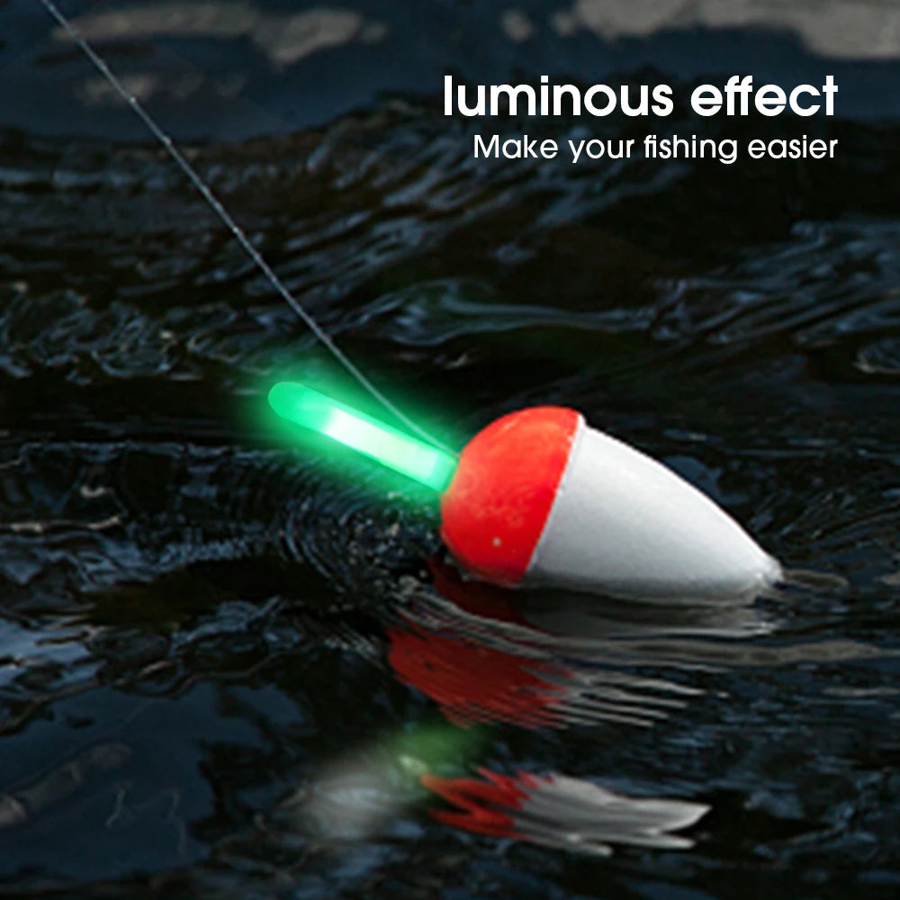 Flotteur de pêche structurels ent dans la nuit, lot de 10, 20 ou 50 pièces de 2.2 à 4.5mm