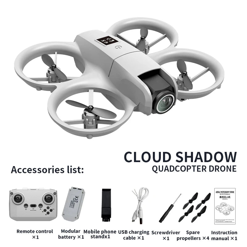 Nouveau H135 Mini Drone WIFI FPV vol stationnaire professionnel 4K caméra poche lumières colorées Dron Rc avion pliable quadrirotor RC jouets cadeaux