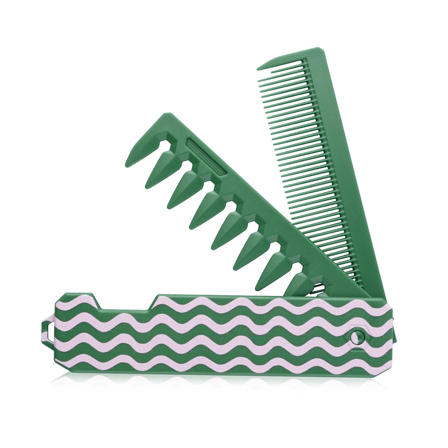 Nouveau 1/2/3 en 1 peignes pliants de poche en plastique à dents larges tête d'huile peigne barbe peignage barbier tondeuse peigne Salon outils de coiffure