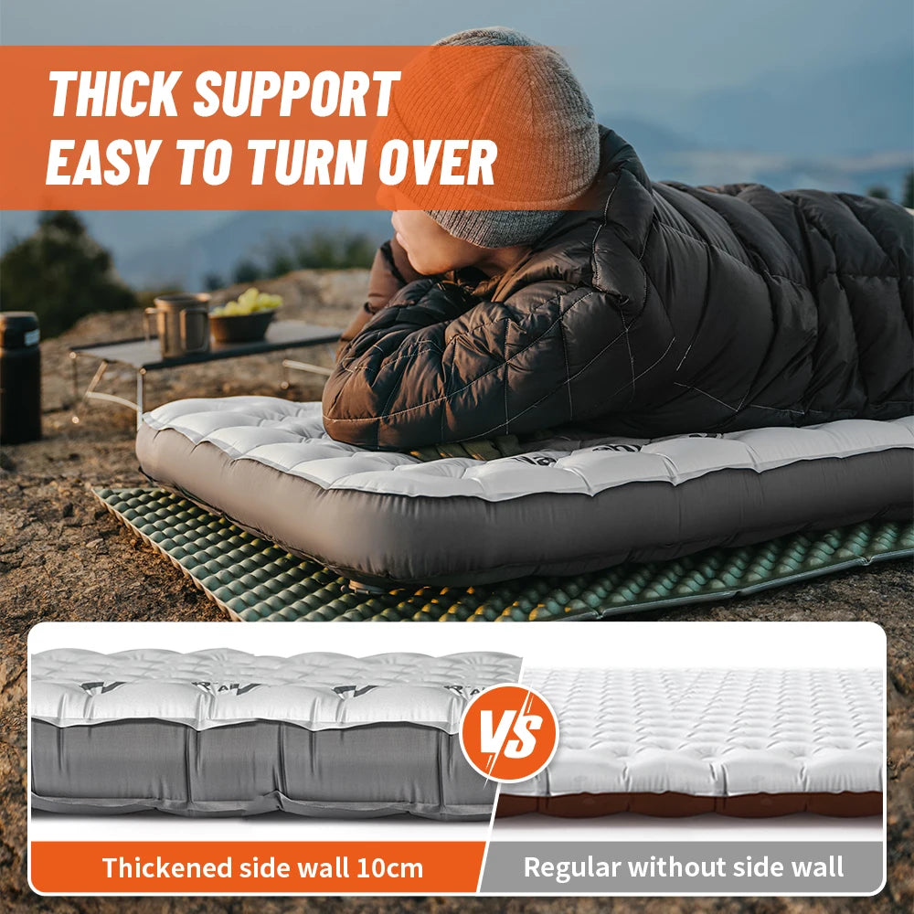 Naturehike 2026 Matelas de camping gonflable ultraléger, valeur R de 6,5, chaud pour l'hiver, épaisseur de 10 cm, tapis de couchage portable d'extérieur, lit d'air