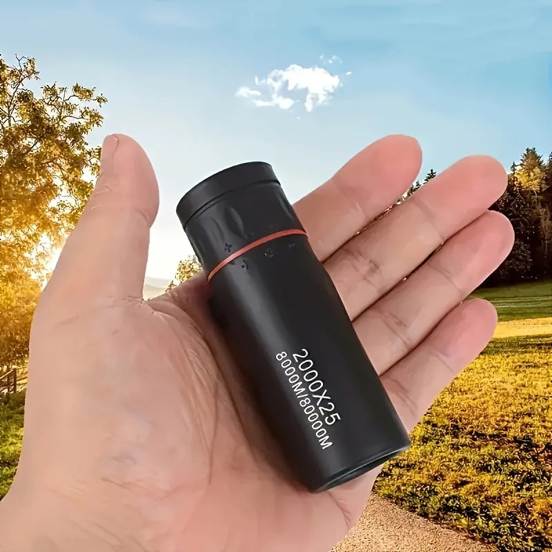 Télescope monoculaire HD 2025 2000X25, portable compact pour les voyages, la randonnée, la pêche, le camping, l'observation des étoiles, les concerts et l'observation des oiseaux