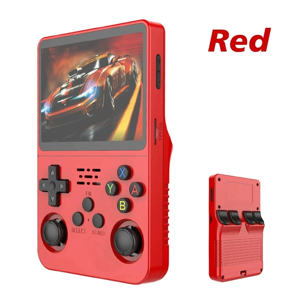 Consola de juegos portátil retro R36S con sistema ARKOS, pantalla IPS de 3,5 pulgadas, almacenamiento de 128 GB/64 GB, juegos precargados, regalo portátil para niños y jugadores