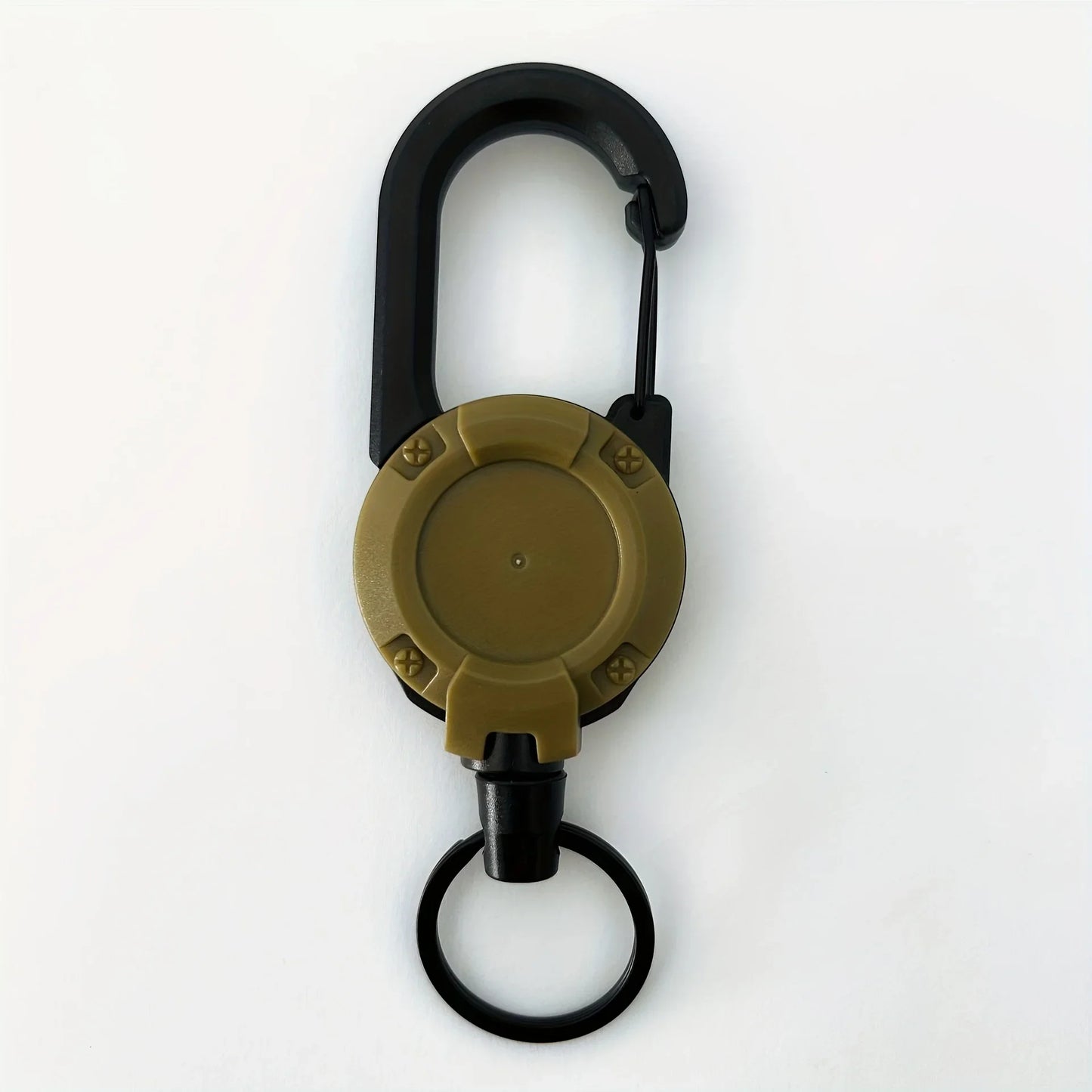 Llaveros retráctiles extensibles, carretes de insignia, clip resistente con mosquetón, para hombres, bolsas de exterior, 1/2/4 piezas