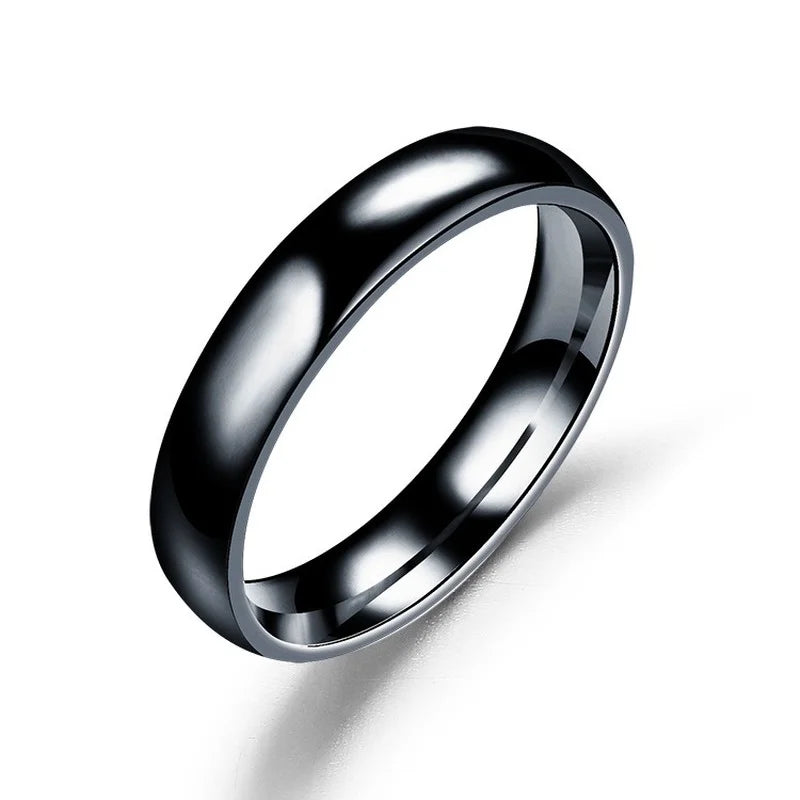 Bague en titane Simple de 6mm pour femmes et hommes, prévention des allergies, anneaux de mariage hautement polis, en acier inoxydable, bijoux de doigt pour Couple, cadeaux
